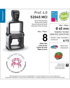 Mehrfarbig Trodat Professional 4.0 52045 - 40 mm rund