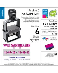 Mehrfarbig Trodat Professional 4.0 5466/PL - Doppeldatum