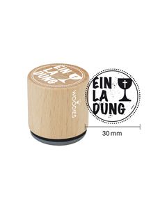 Woodies Textstempel "Einladung" - W-14005