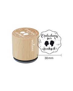 Woodies Textstempel "Einladung zur Hochzeit" (v2) - W-03004