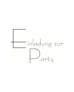 Text Stempel "Einladung zur Party" - D-5172