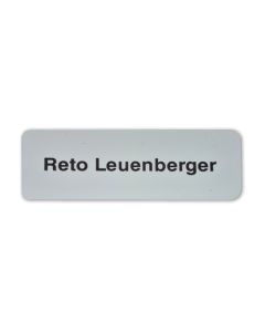 Namensschilder aus Aluminium 70x25mm - Natureloxiert