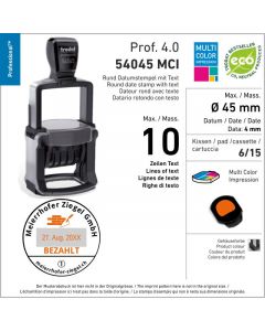 Mehrfarbig Trodat Professional 4.0 54045 - 45 mm rund