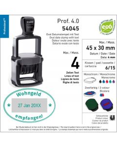 Trodat Professional 4.0 54045 - 45x30 mm oval