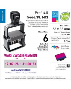 Mehrfarbig Trodat Professional 4.0 5466/PL - Doppeldatum