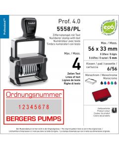 Trodat Professional 4.0 5558/PL - Ziffernstempel