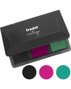 Trodat Vintage Zubehör - 3-farbig Stempelkissen - Glückwünsche