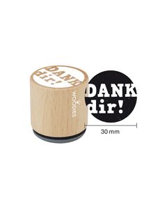 Woodies Textstempel "Dank Dir" - W-12002