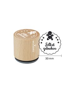 Woodies Textstempel "Selbst gebacken - W-07001