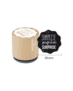 Woodies Textstempel "Surprise" - W-01001