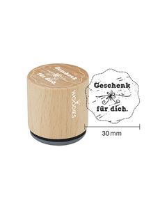 Woodies Textstempel "Geschenk für Dich" - W-01004