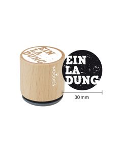 Woodies Textstempel "Einladung" (v1)" - W-02006