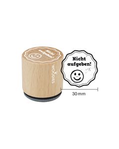 Woodies Textstempel "Nicht aufgeben!" - W-13004