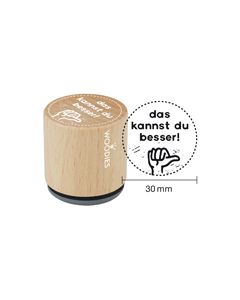 Woodies Textstempel "das kannst du besser!" - W-13007