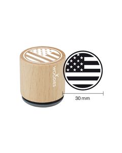 Woodies Textstempel "Stars and stripes" - WE-1103