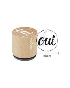 Woodies Textstempel "oui" - WE-1205