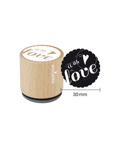 Woodies Textstempel "with love" (v1) - W-04001