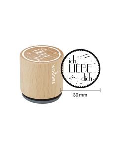 Woodies Textstempel "ich liebe Dich" (v1) - W-04005