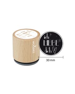 Woodies Textstempel "ich liebe Dich" (v2) - W-04006