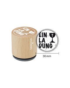 Woodies Textstempel "Einladung" - W-14005