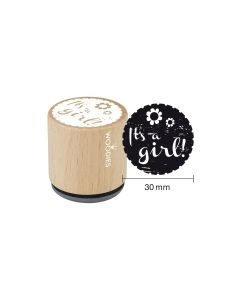 Woodies Textstempel "It's a girl" (v2) - W-06003