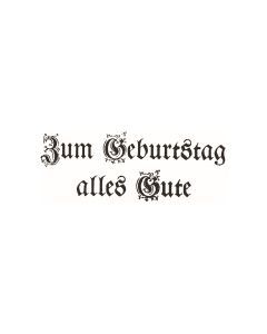 Text Stempel "Zum Geburtstag alles Gute" - F-1511