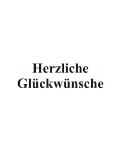 Text Stempel "Herzl. Glückwünsche" - F-8084