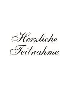 Text Stempel "Herzliche Teilnahme" - F-8085