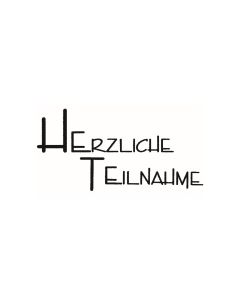 Text Stempel "Herzliche Teilnahme" - E-5410