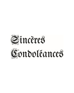 Text Stempel "Sinceres Cond." - F-9090