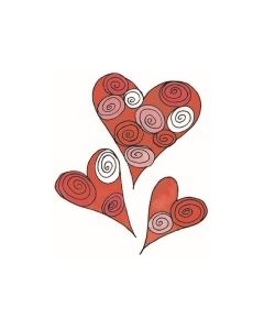 Herzen mit Muster - 3787H
