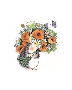 Igel mit Blumenstrauss - 4065K