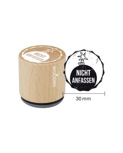 Woodies Textstempel "Nicht anfassen" - W-01009