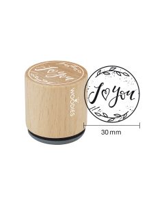 Woodies Textstempel "I" (Herz) you" - W-04009