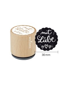 Woodies Textstempel "Mit Liebe" - W-04010