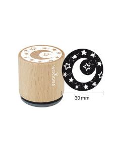 Woodies Motivestempel - Mond und Sterne - W-20005