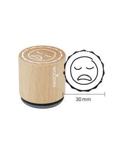 Woodies Motivestempel - trauriger Smiley - W-27007