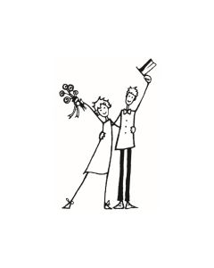 Brautpaar - 3.3 x 5.2 cm - D-00800