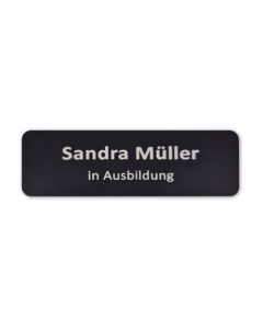 Namensschilder aus Aluminium 70x25mm - Schwarz